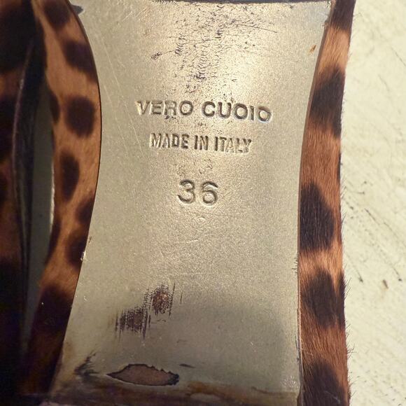 Dolce & Gabbana Animal Print Leather Ballet Flats Shoes Size 36 6 - Picture 9 of 10